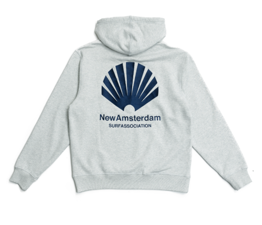 New Amsterdam Surf Association  Limited Logo Hoodie Ash/Estate Blue