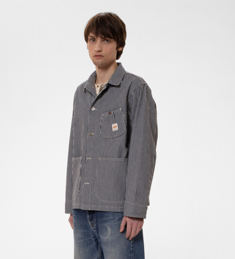 Nudie Jeans Howie Hickory Chore Jacket