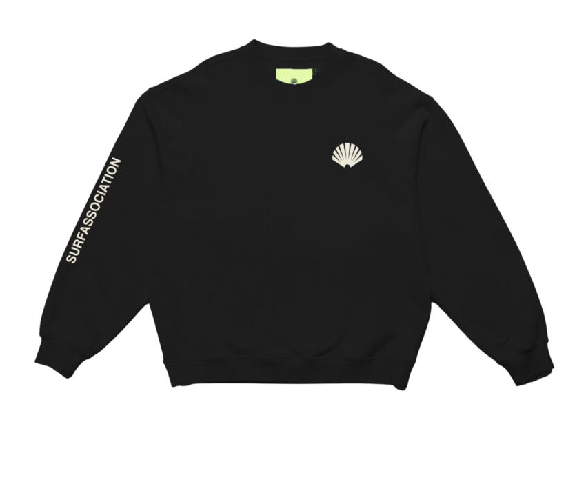 New Amsterdam Surf Association  Logo Crewneck Black/White