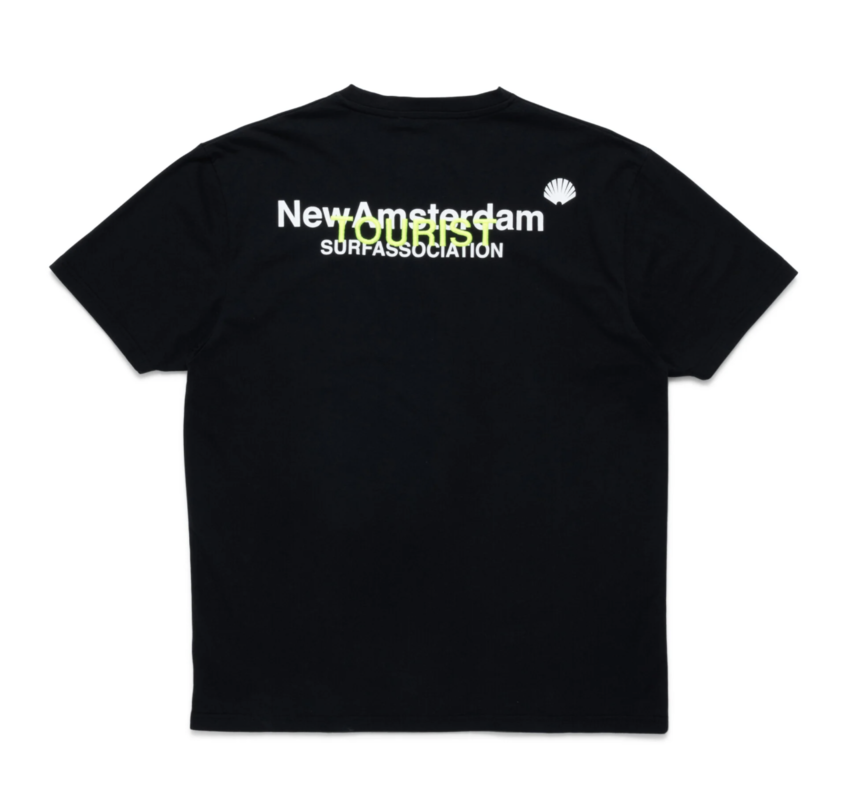 New Amsterdam Surf Association  Logo Tourist Tee Black