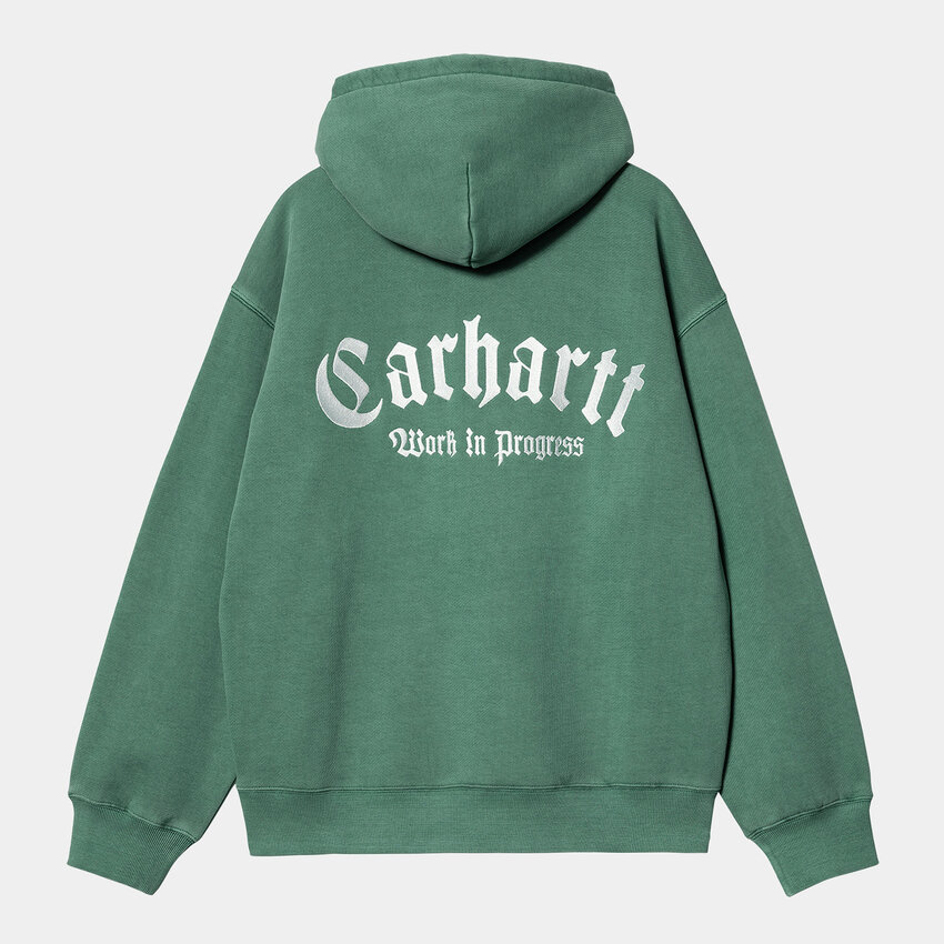 Carhartt WIP Hooded Onyx Script Sweat Chervil/White