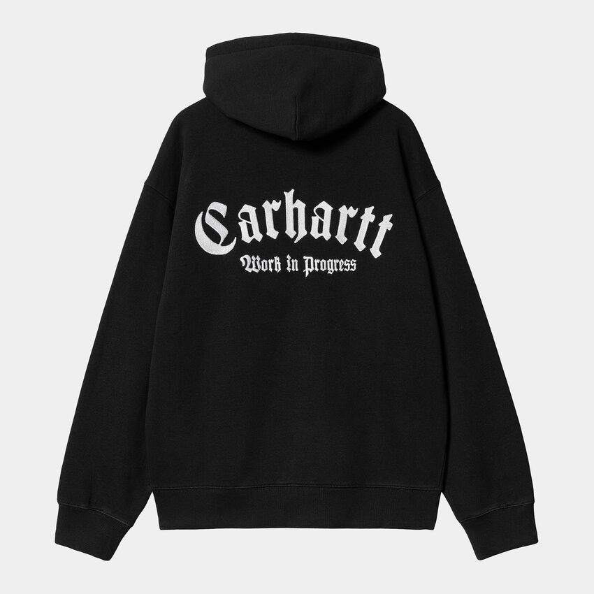 Carhartt WIP Hooded Onyx Script Sweat Black/White