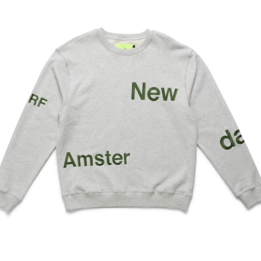 New Amsterdam Surf Association  Name Sweat Ash/Green