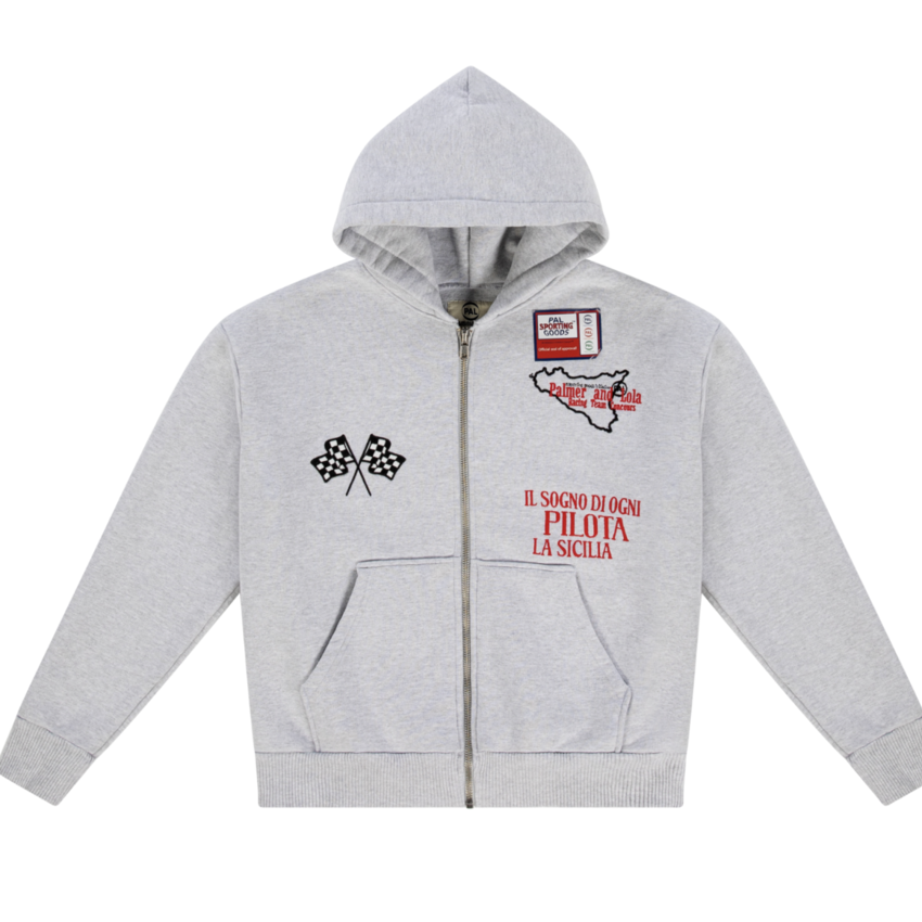 PAL Sporting Goods Racing Team Full Zip Hoodie Grey