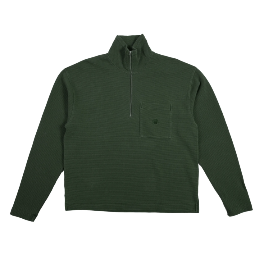 New Amsterdam Surf Association  Tide Half Zip Forrest Green