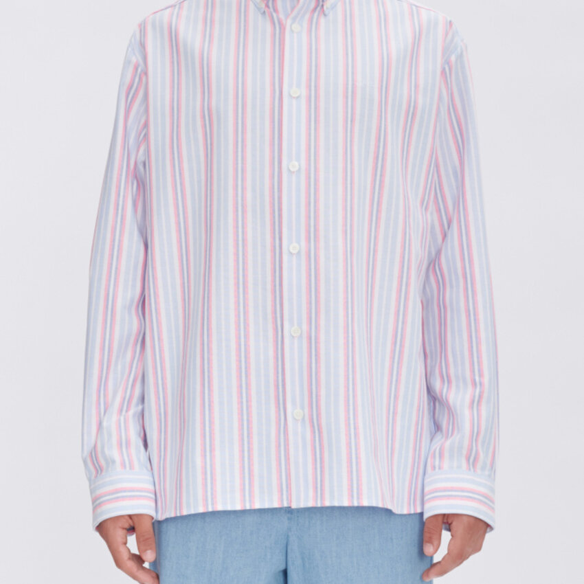 A.P.C. Paris A.P.C. Mathias Oversized Shirt Pink Fluo