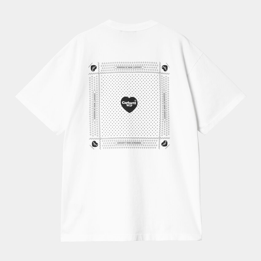 Carhartt WIP S/S Heart Bandana T-Shirt White/Black