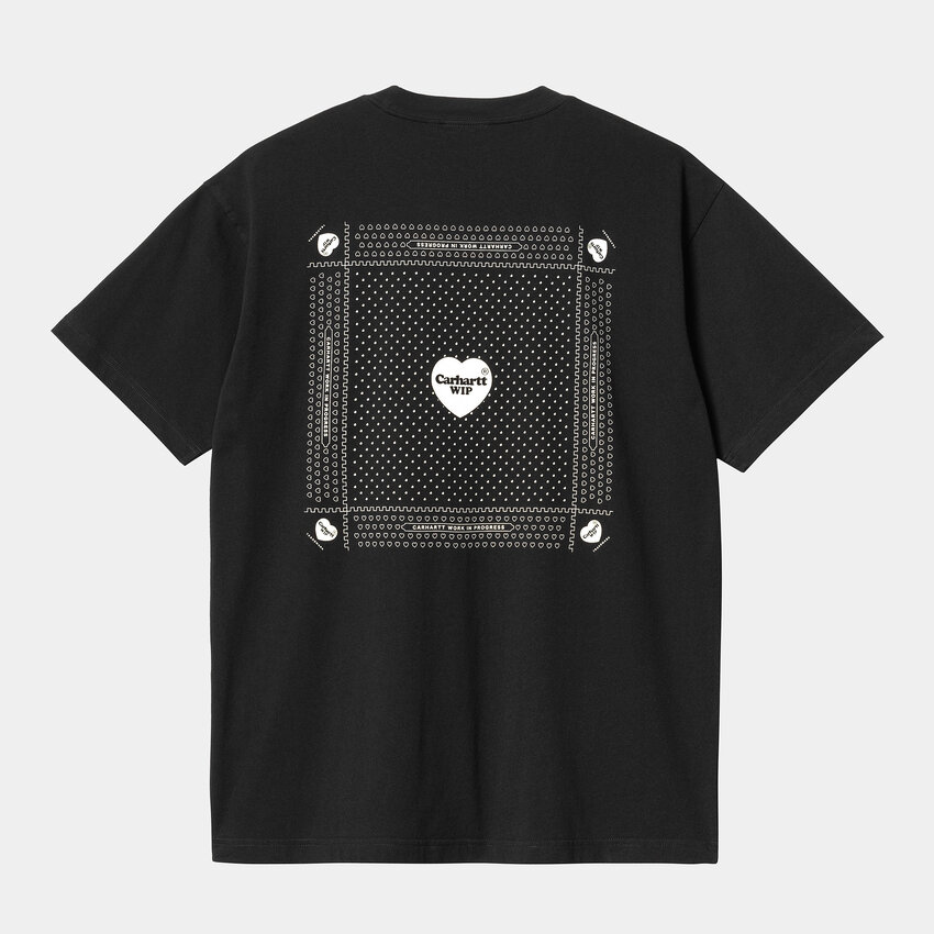 Carhartt WIP S/S Heart Bandana T-Shirt Black/White