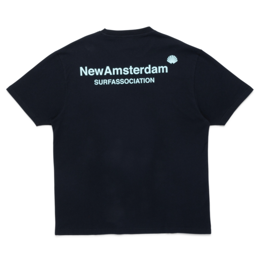 New Amsterdam Surf Association  Logo Tee Black Pool