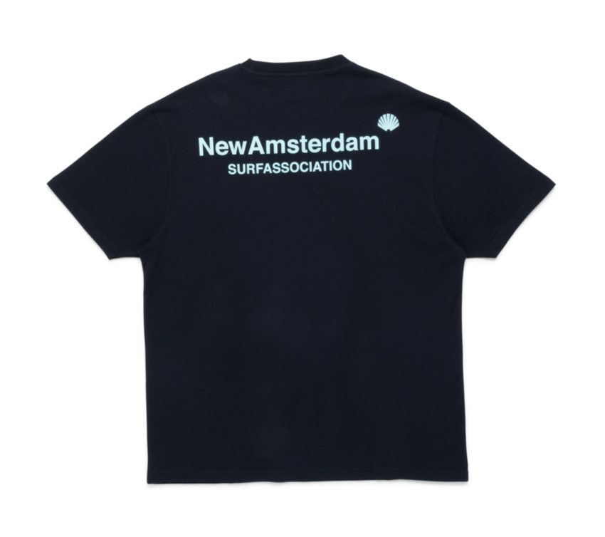 New Amsterdam Surf Association  Logo Tee Black Pool