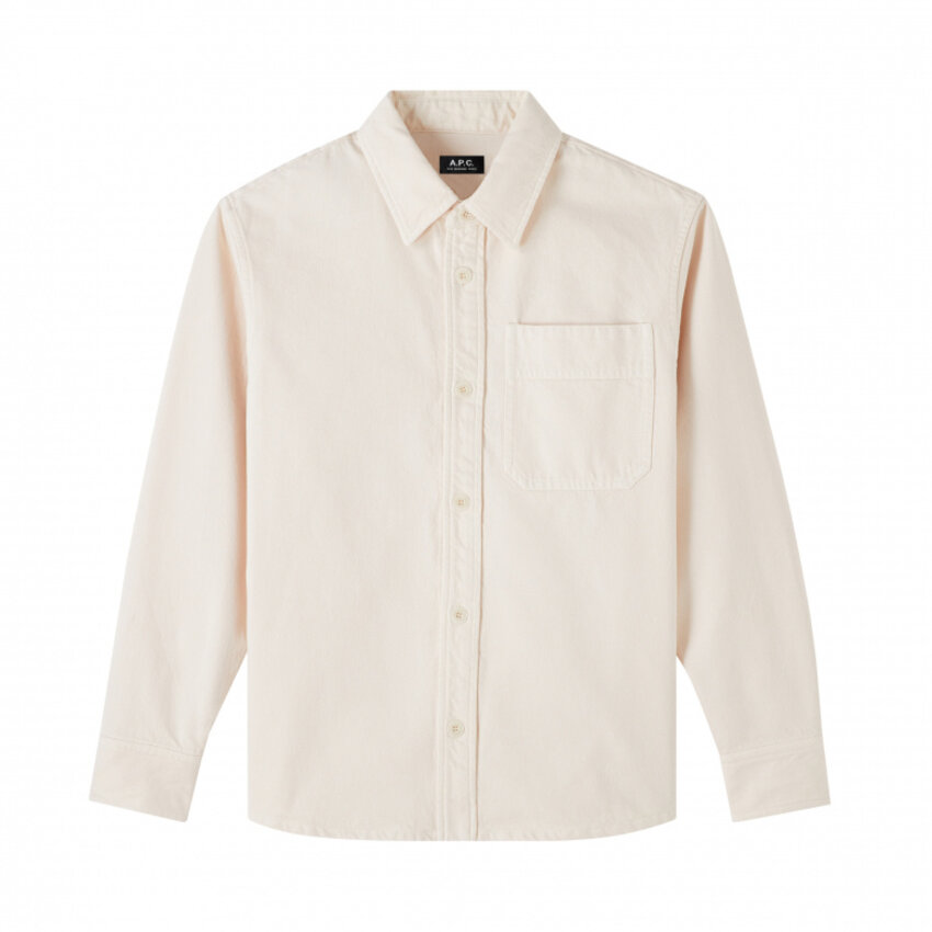 A.P.C. Paris Basile Embroidered Overshirt Off White