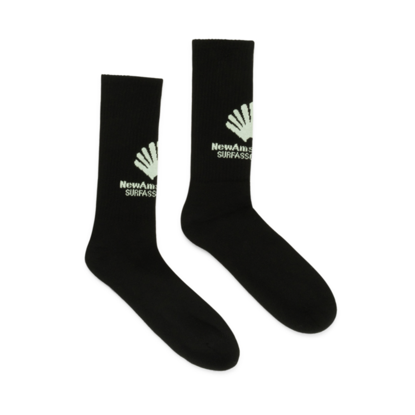 New Amsterdam Surf Association  Front Logo Socks Black