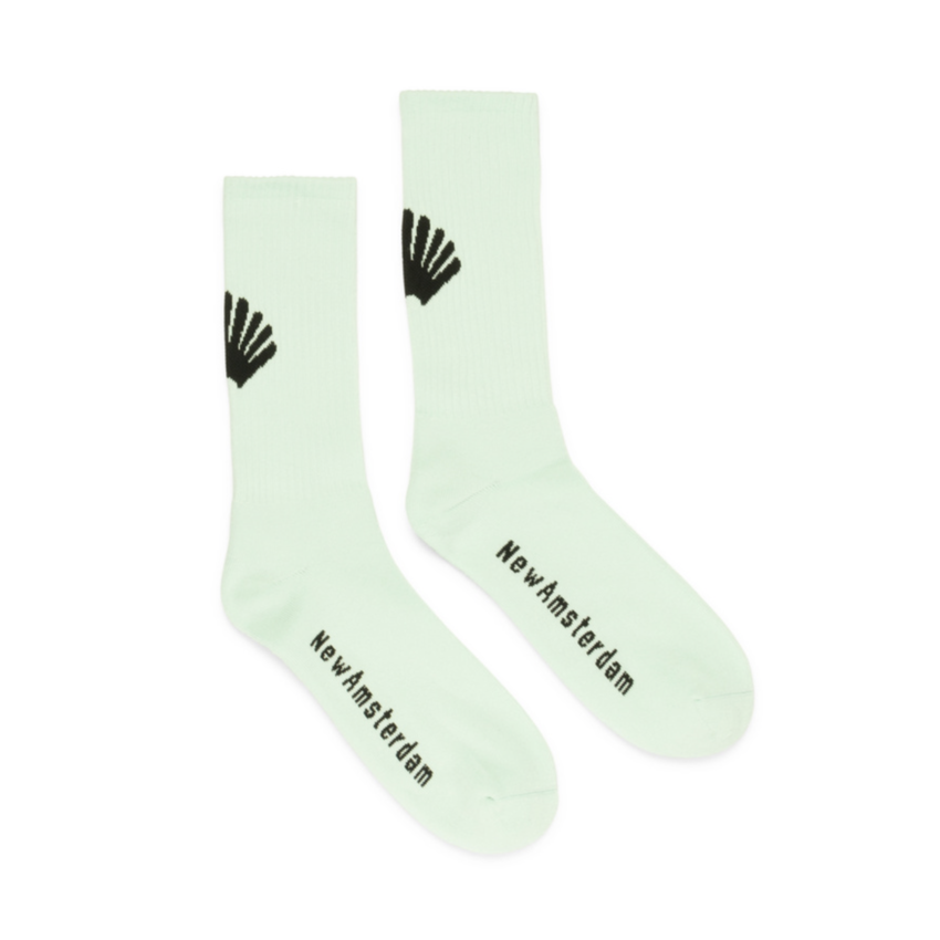 New Amsterdam Surf Association  Logo Socks Bleached Aqua