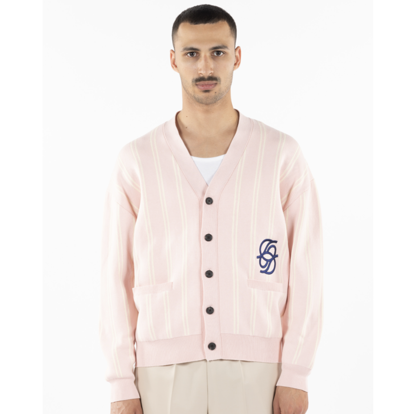 Drôle de Monsieur Striped Cardigan Pink