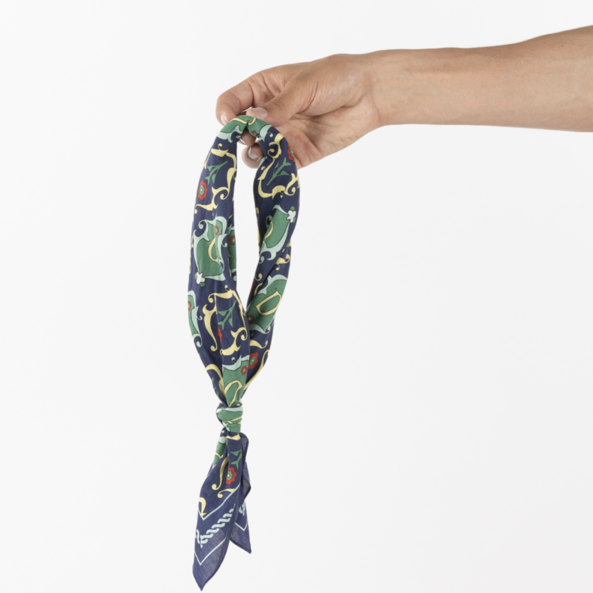 Drôle de Monsieur Ornaments Scarf Navy