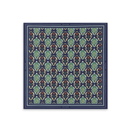 Drôle de Monsieur Ornaments Scarf Navy