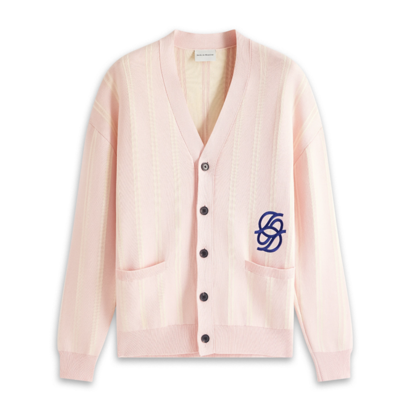 Drôle de Monsieur Striped Cardigan Pink