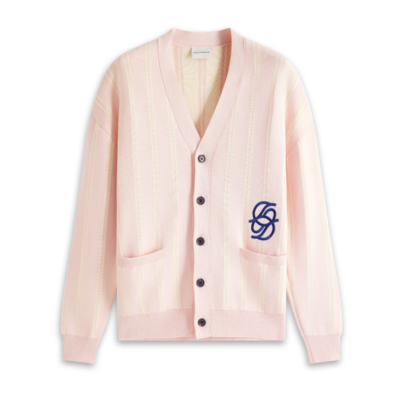 Drôle de Monsieur Striped Cardigan Pink