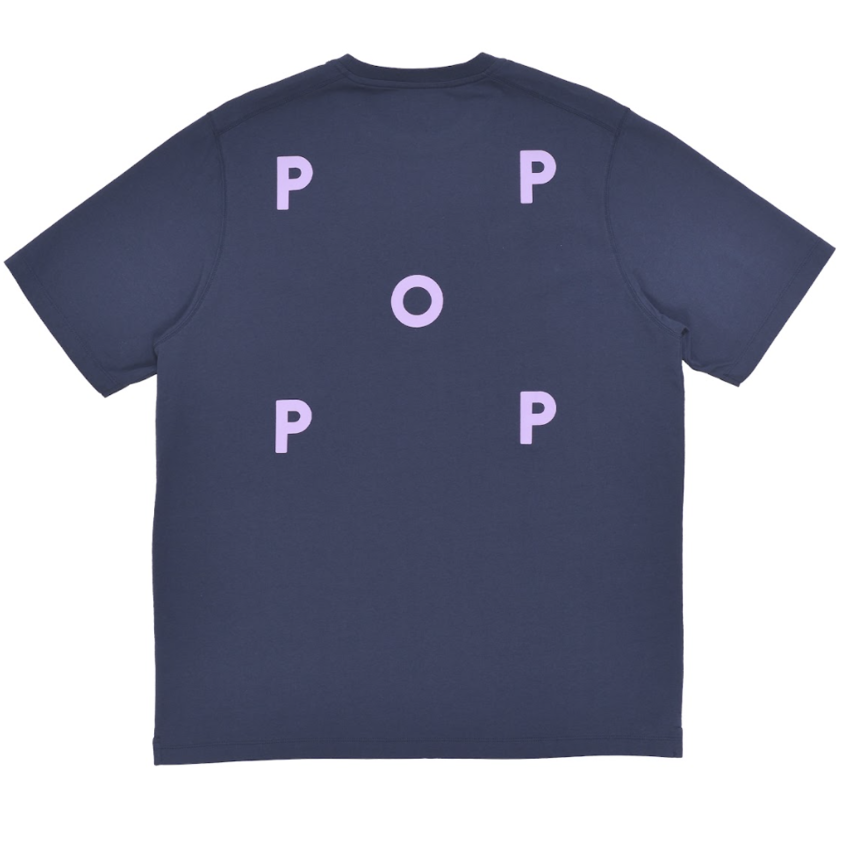 POP Trading Company POP Logo Tee Navy/Viola