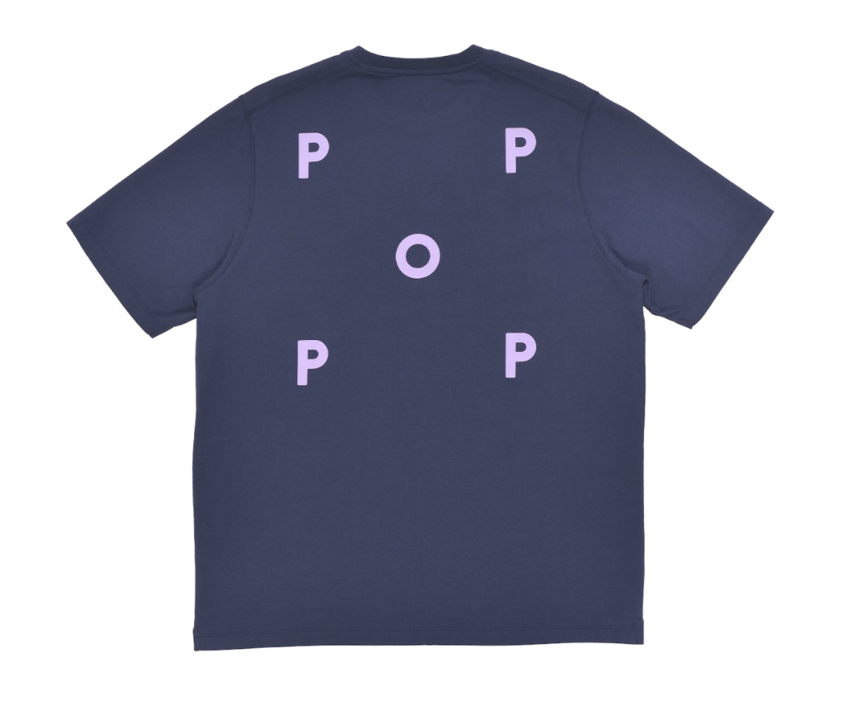 POP Trading Company POP Logo Tee Navy/Viola