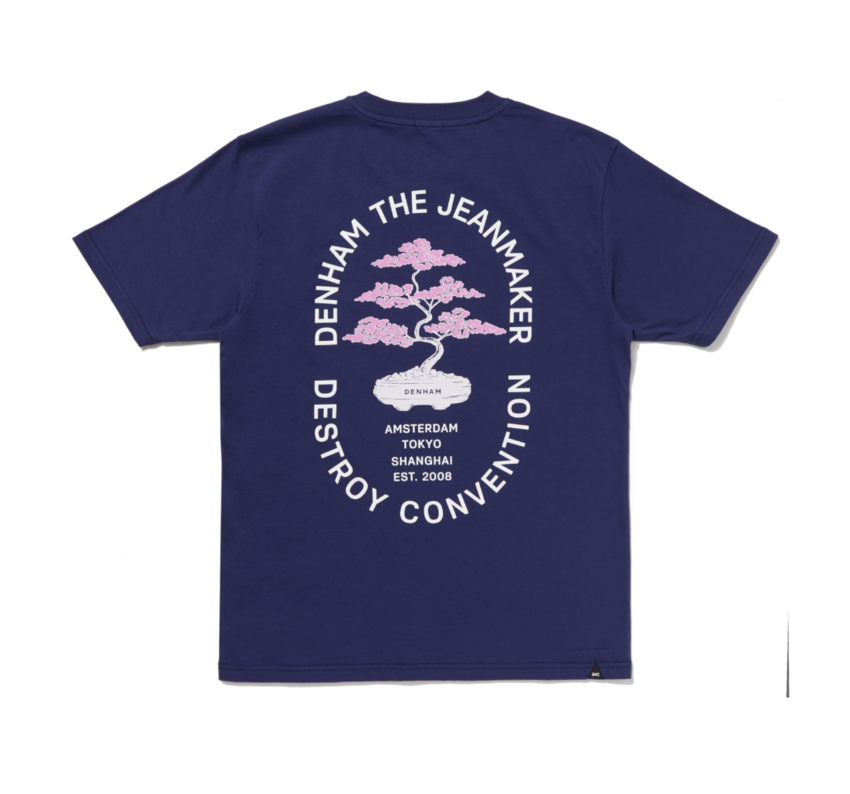 Denham Flora Reg Tee Patriot Blue