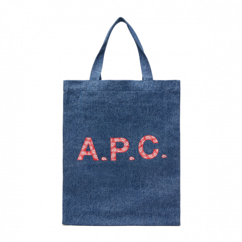 A.P.C. Paris Lou Tote Bag Faded Indigo