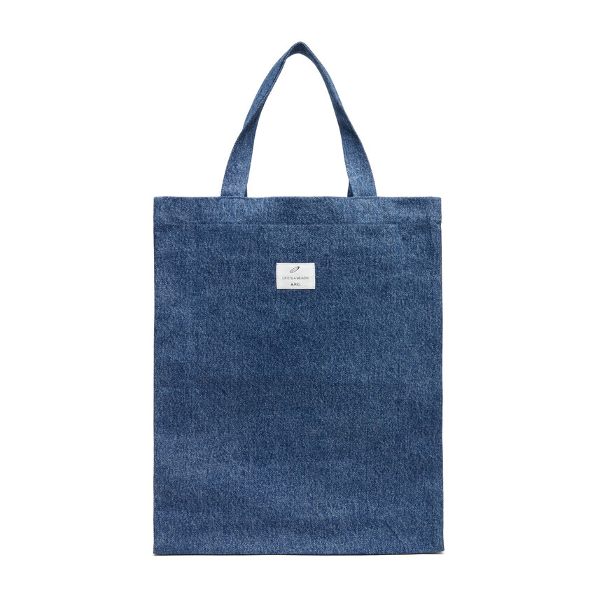 A.P.C. Paris Lou Tote Bag Faded Indigo