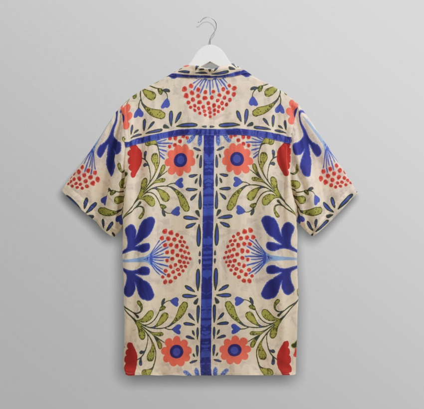 Wax London Didcot Shirt Summer Floral Multi