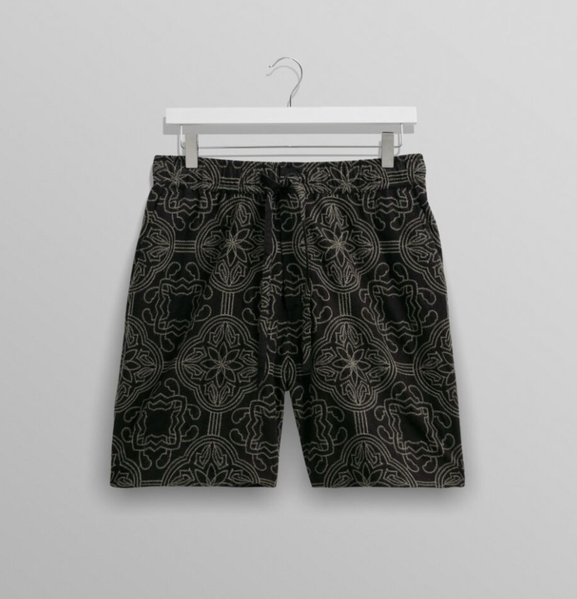 Wax London Kurt Short Tile Stitch Black/Green