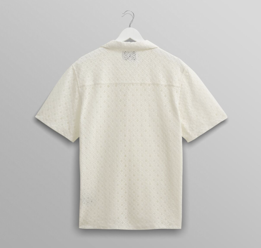 Wax London Didcot Shirt Corded Lace White