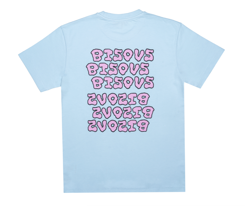 Bisous Skateboards Slime T-Shirt Cool Blue