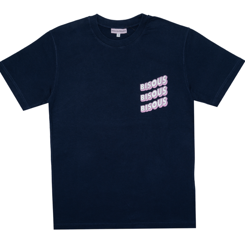 Bisous Skateboards Sonics T-Shirt Navy