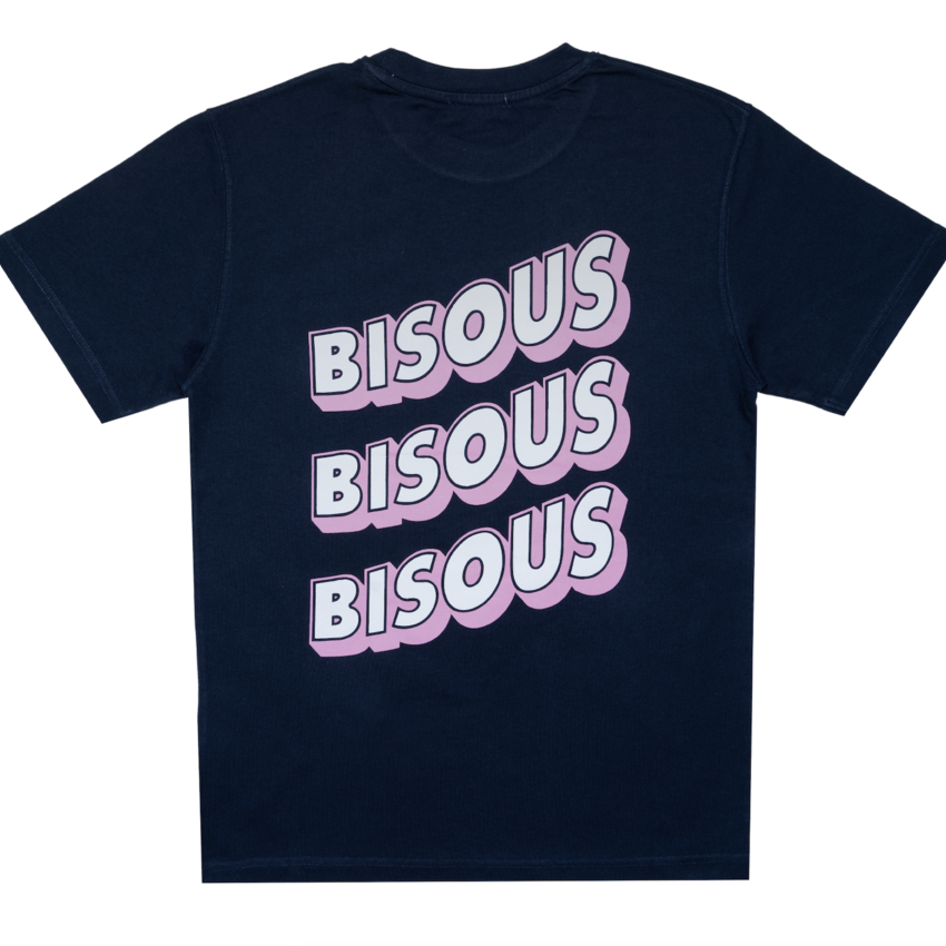 Bisous Skateboards Sonics T-Shirt Navy