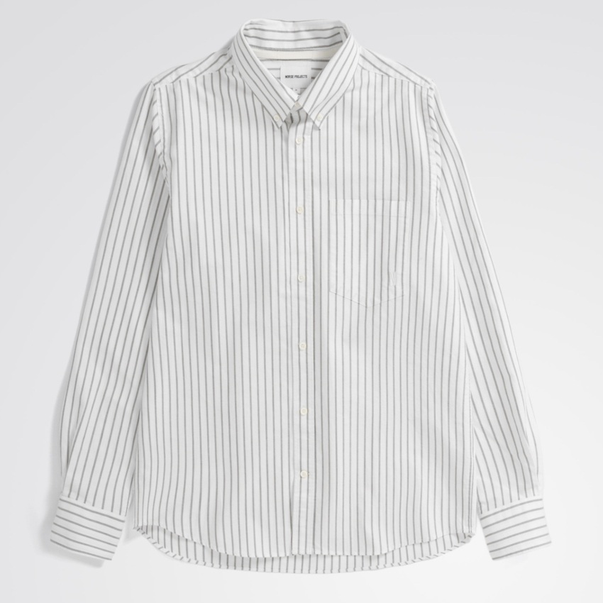 Norse Projects  Algot Relaxed Oxford Monogram Shirt Spruce Green