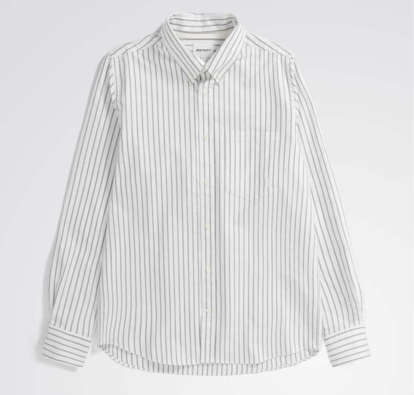 Norse Projects  Algot Relaxed Oxford Monogram Shirt Spruce Green