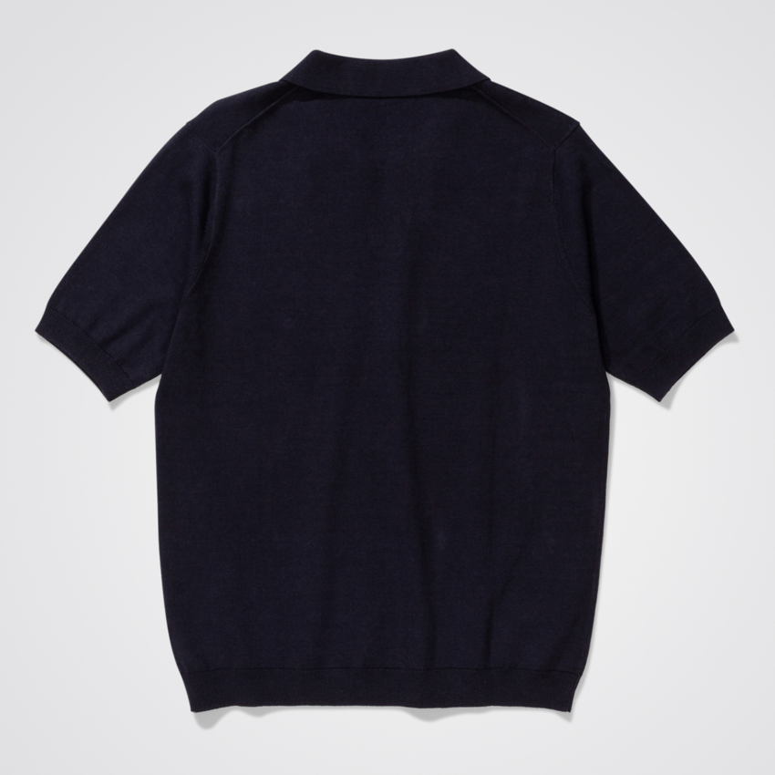 Norse Projects   Leif Cotton Linen Polo Dark Navy