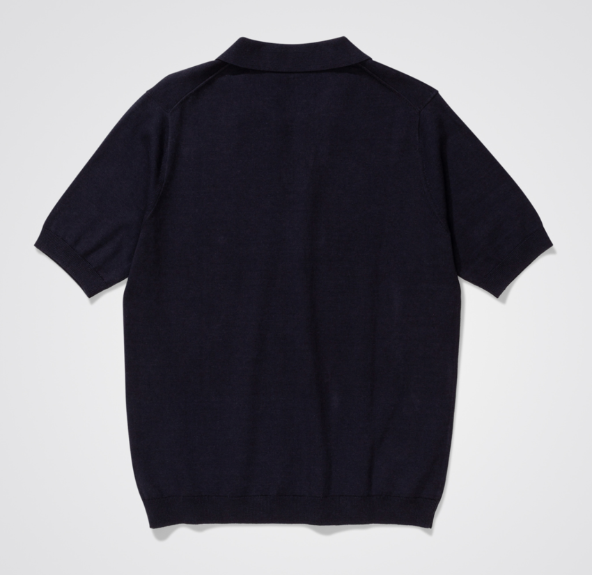 Norse Projects   Leif Cotton Linen Polo Dark Navy