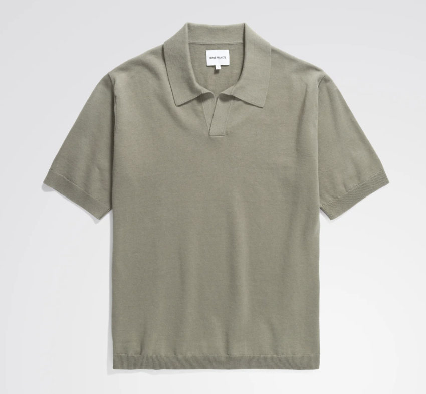 Norse Projects  Leif Cotton Linen Polo Clay