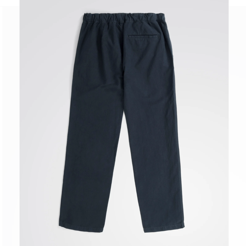 Norse Projects   Ezra Relaxed Cotton Linen Trouser Dark Navy