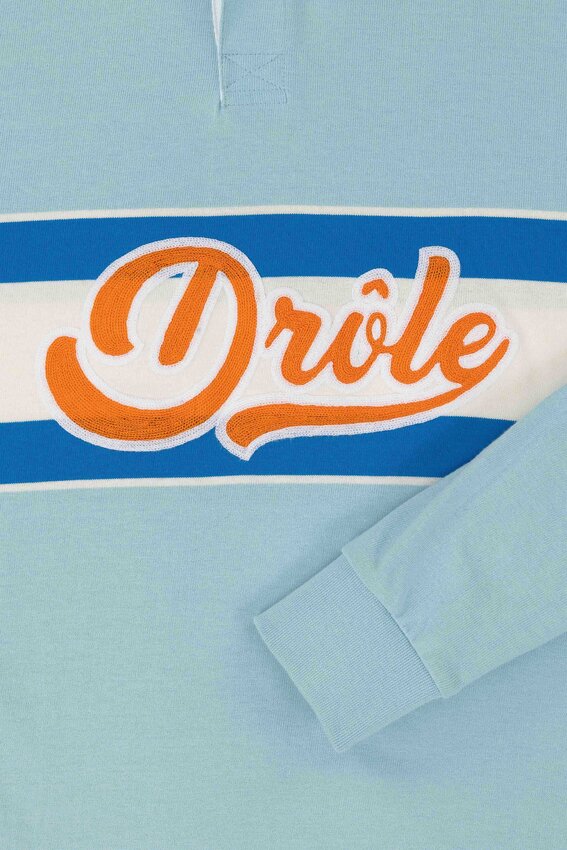 Drôle de Monsieur Drole Embroidery Logo Polo Blue