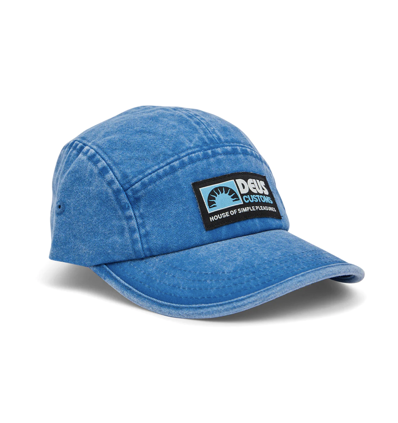 ★AEAE★ WEB LOGO DENIM 5 PANNEL CAP MID BLUE aeae Web Logo Denim 5Pannel Cap - Mid Blue | International Store