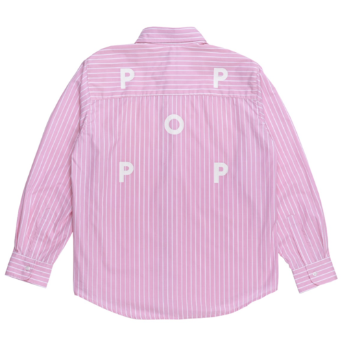 POP Trading Company POP Logo Striped Shirt Pink