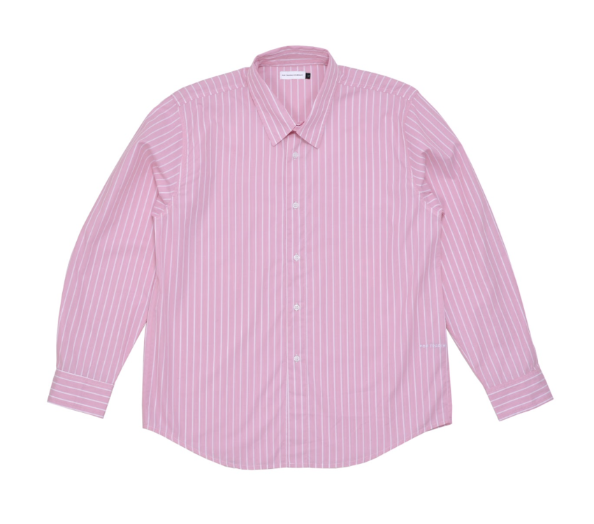 POP Trading Company POP Logo Striped Shirt Pink