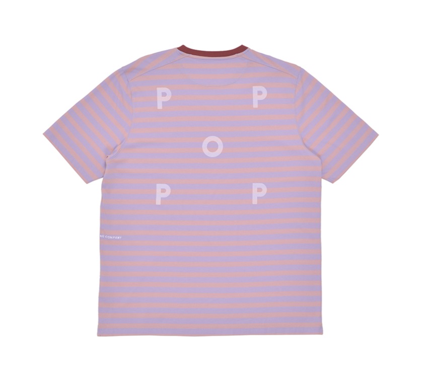 POP Trading Company Striped Logo Tee Zephyr