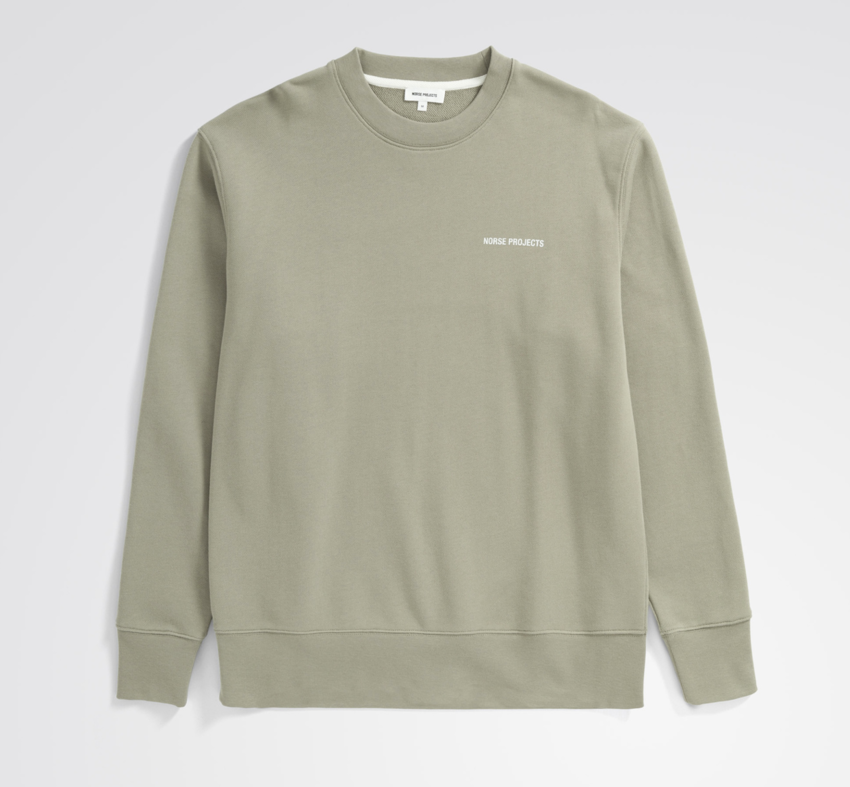 Norse Projects  Arne Relaxed Logo Sweat Clay