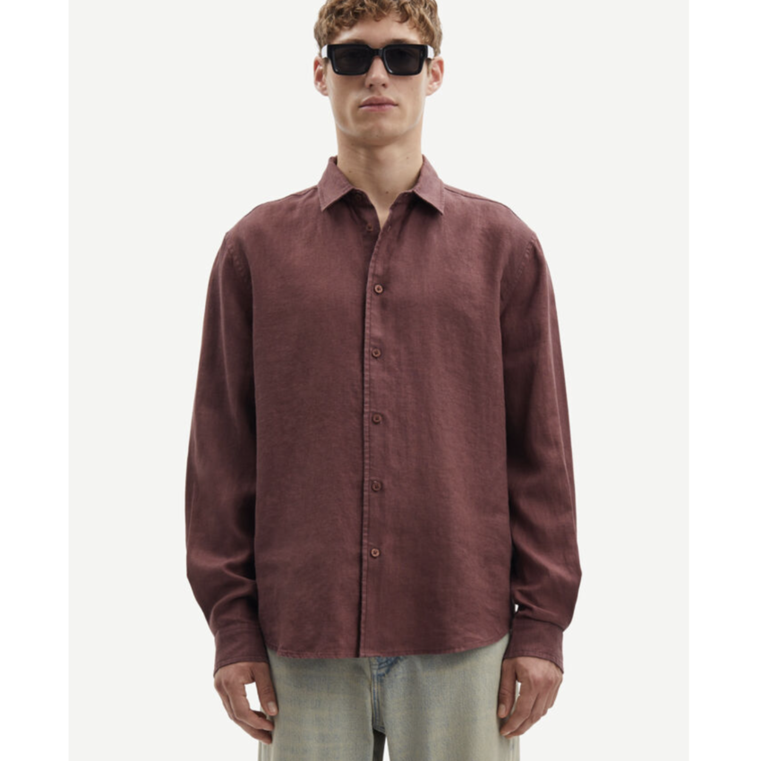 Samsoe//Samsoe Saliam NX Shirt 14329 Brown Stone