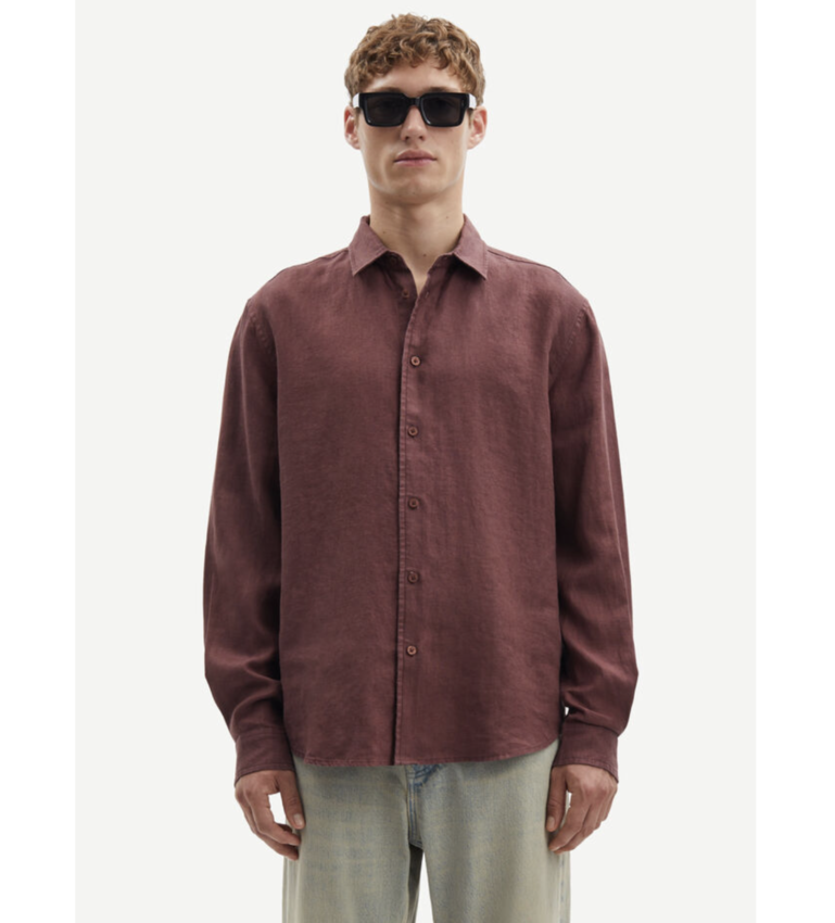 Samsoe//Samsoe Saliam NX Shirt 14329 Brown Stone