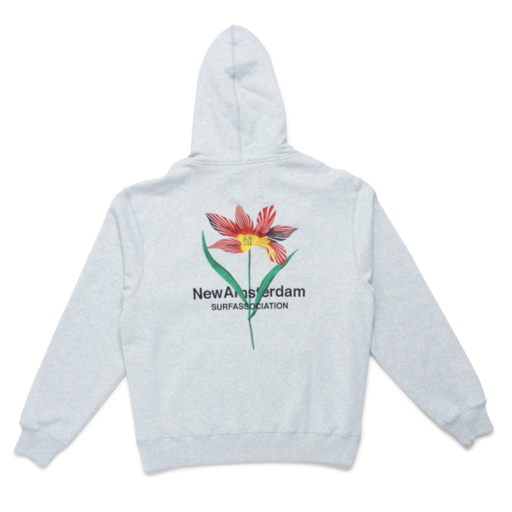 New Amsterdam Surf Association  Tulip Hoodie Ash Grey