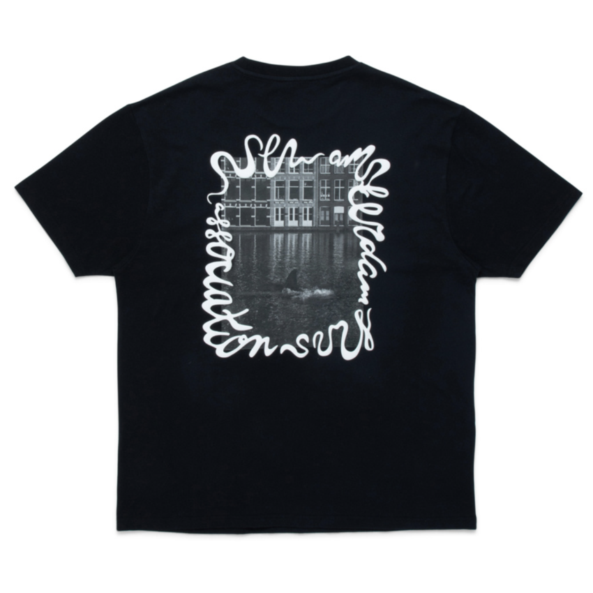 New Amsterdam Surf Association  Shark Tee Black