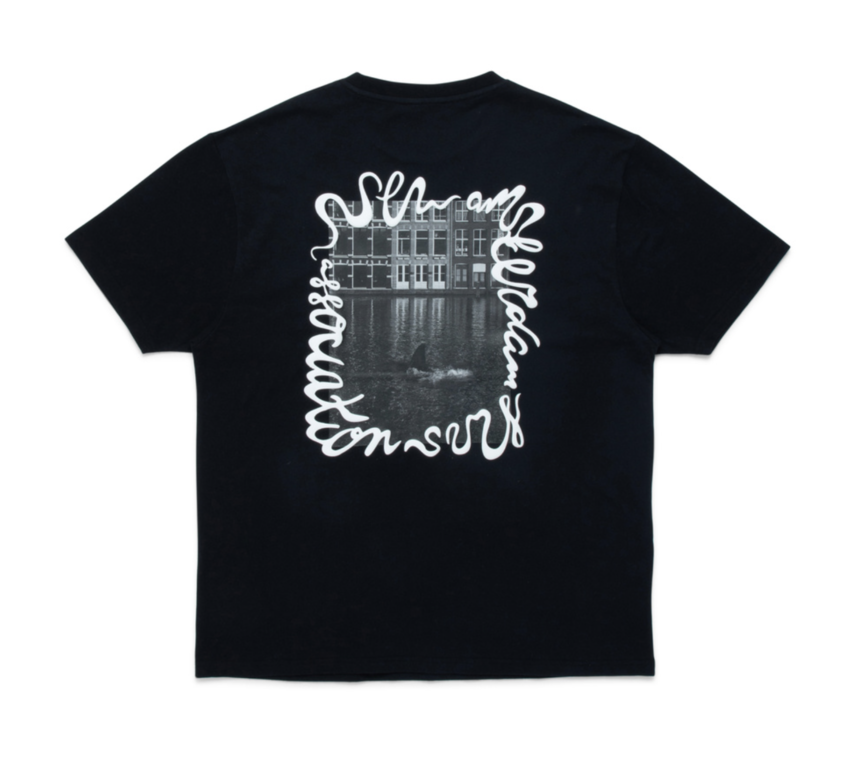 New Amsterdam Surf Association  Shark Tee Black